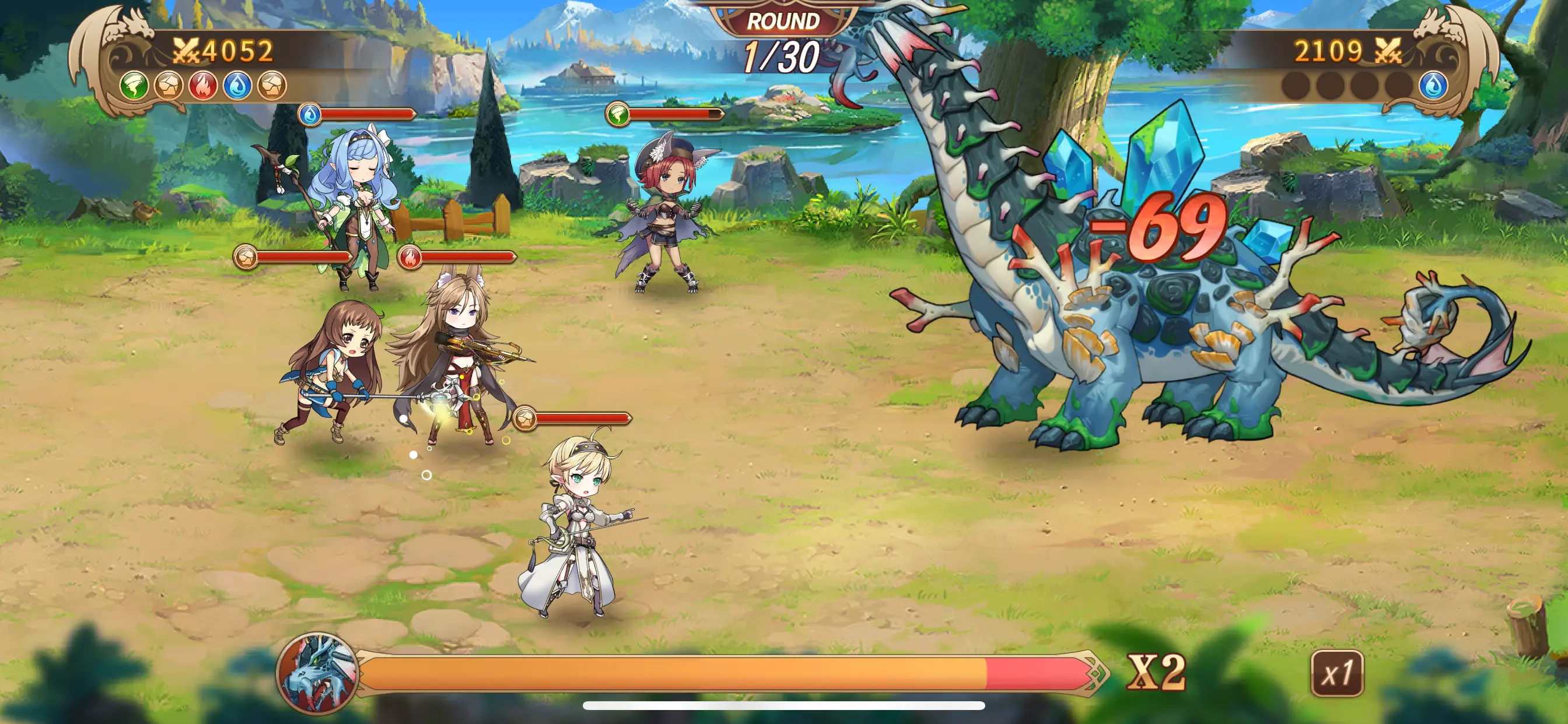 ドラゴンとガールズ交響曲のバトル画像