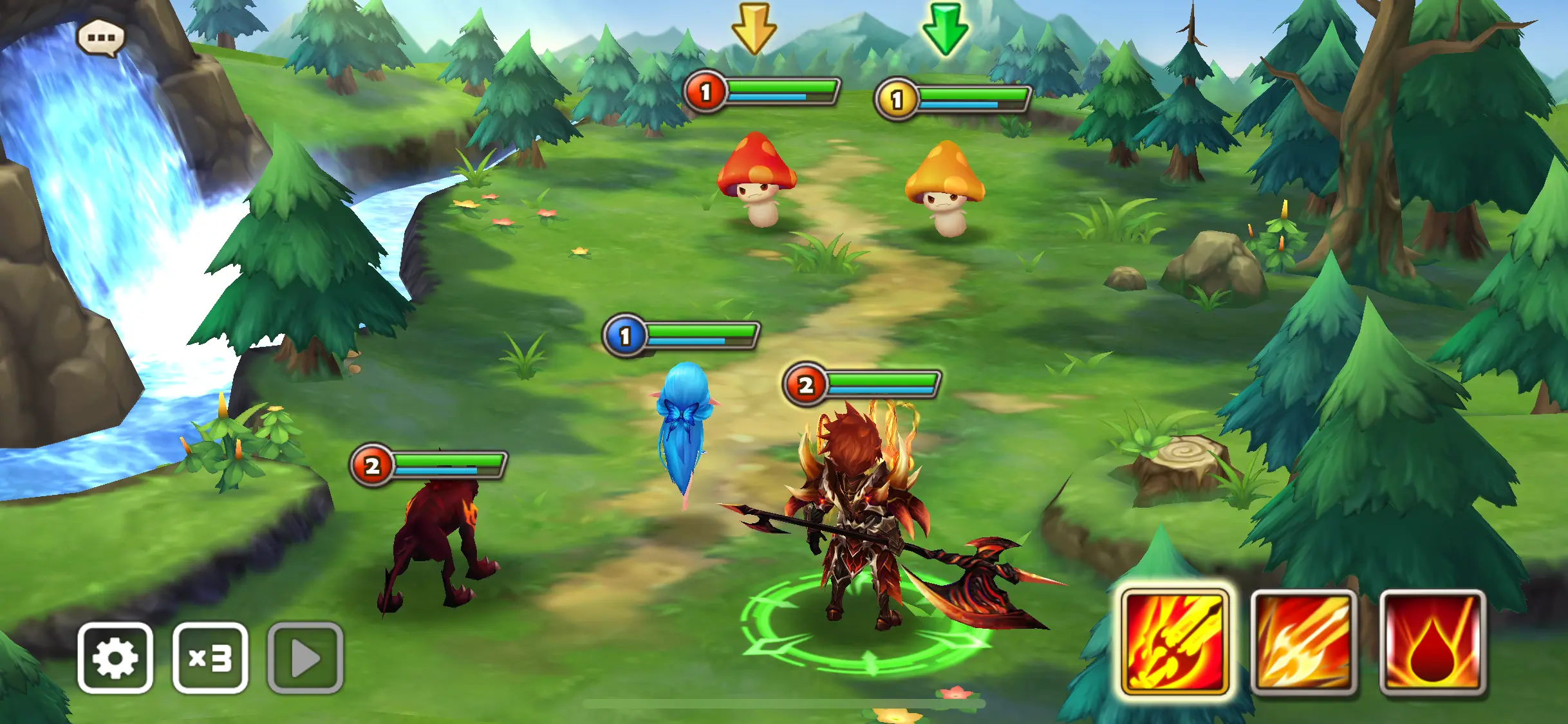 サマナーズウォー: Sky Arenaのバトル画像